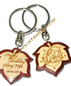 Móc Khóa Gỗ Hình Lá Phong