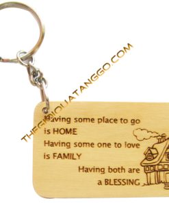 Móc Khóa Gỗ Khắc Laser