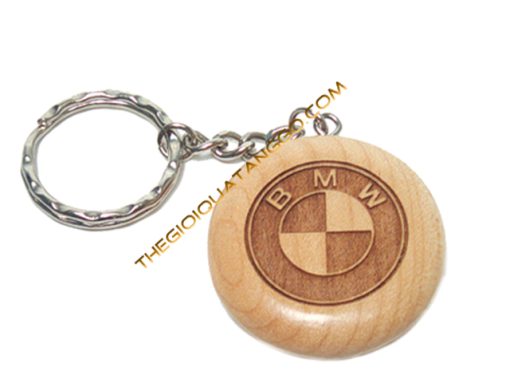 Móc Khóa Gỗ Logo Xe Hơi BMW