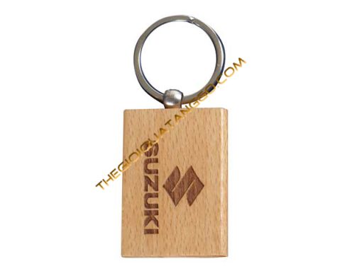 Móc Khóa Gỗ Logo Xe Máy Suzuki